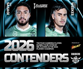 Raiders nominated for RLPA Players Champion in 2026