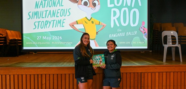 Raiders NRLW players support National Simultaneous Storytime