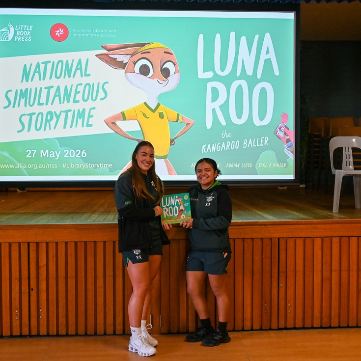 Raiders NRLW players support National Simultaneous Storytime