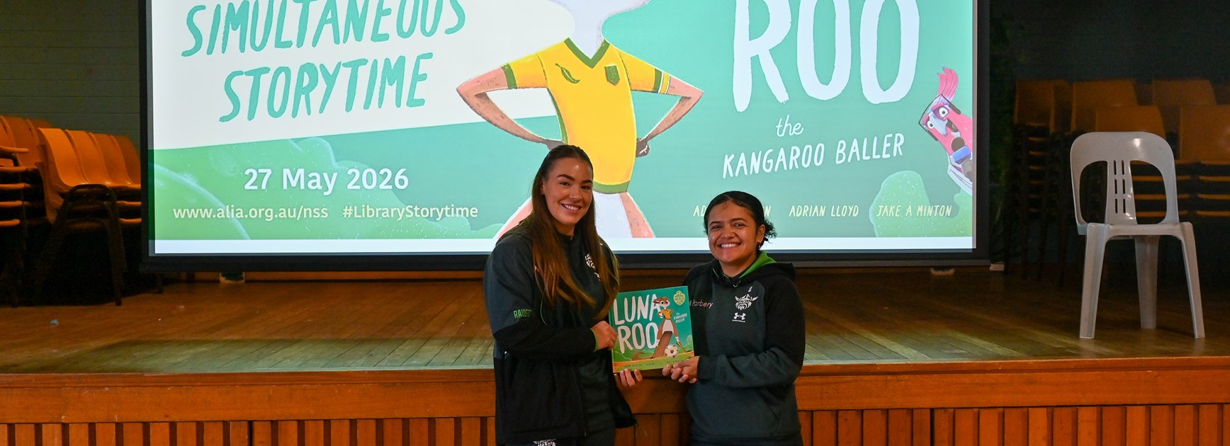 Raiders NRLW players support National Simultaneous Storytime