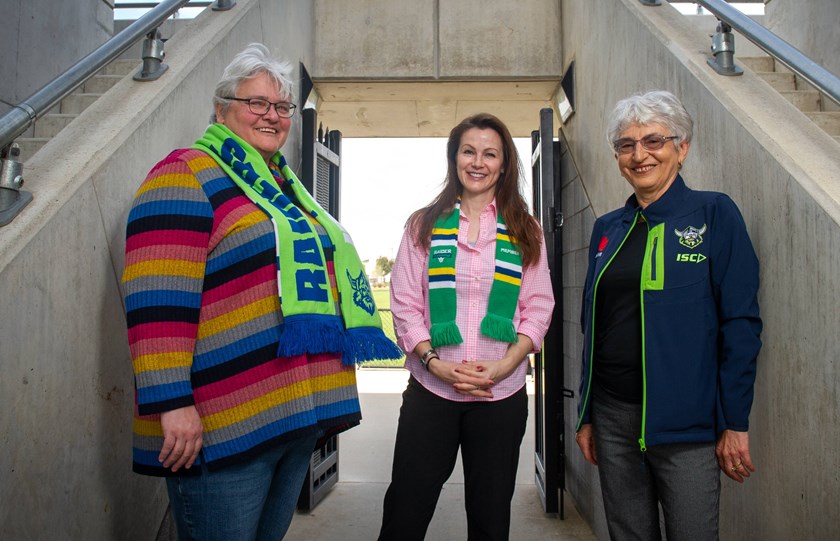 Bronwyn Fagan (Centre) with fellow Raiders Board Members Katrina Fanning and Yvonne Gillett