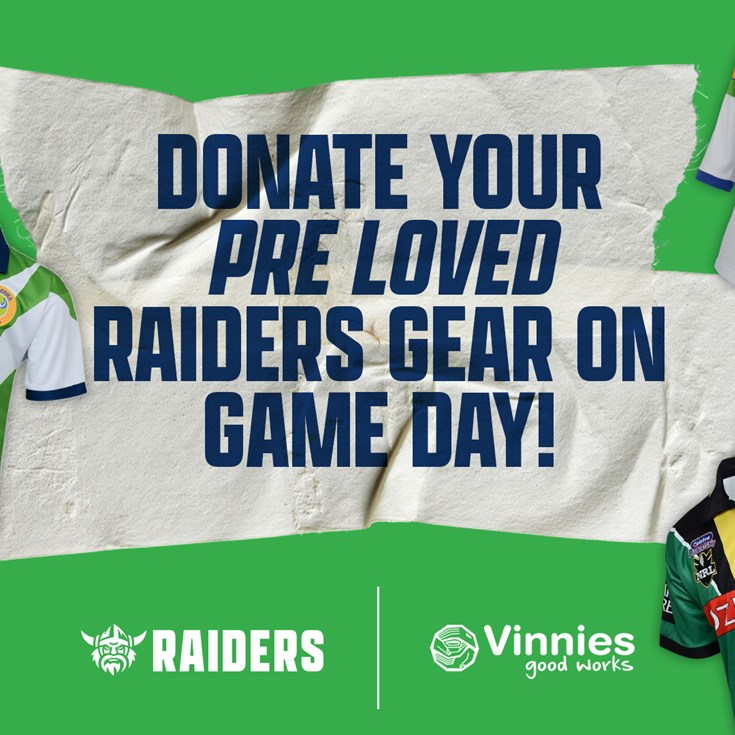 Donate Your Pre-loved Raiders Gear This Weekend and Support Vinnies Canberra