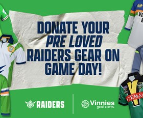 Donate Your Pre-loved Raiders Gear This Weekend and Support Vinnies Canberra