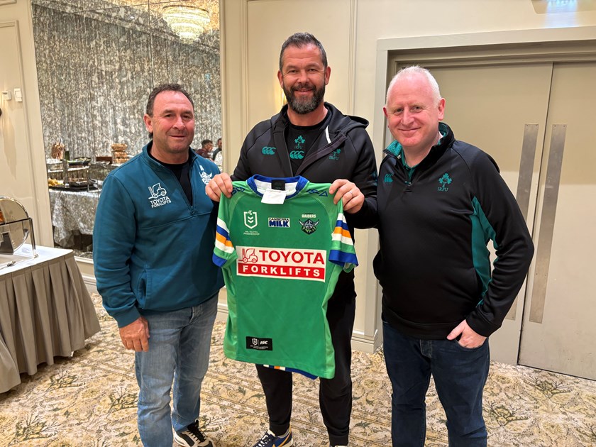Ireland Coach Andy Farrell and Gerard Carmody (Team Manager) 