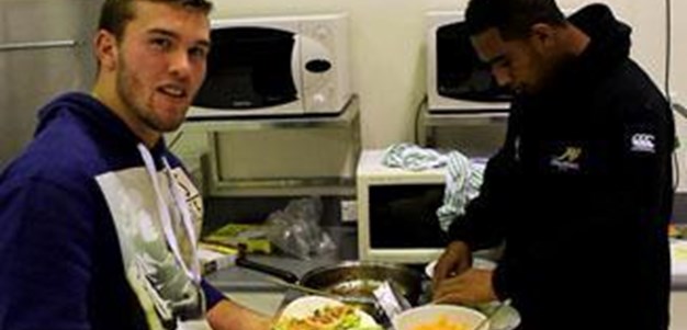 Raiders join Dickson College for cooking lessons