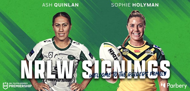 Sophie Holyman and Ash Quinlan sign