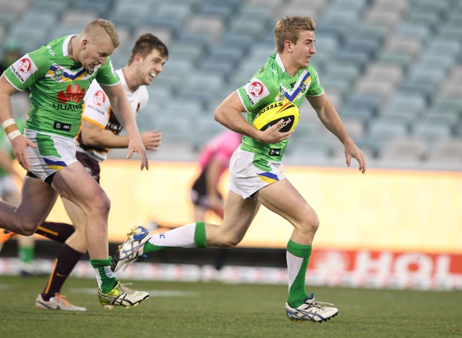 Photo by Colin Whelan copyright © nrlphotos.com :  NYC HOLDEN CUP, Round 13 Canberra Raiders v Brisbane Broncos at Canberra, Monday June 9th 2014.
