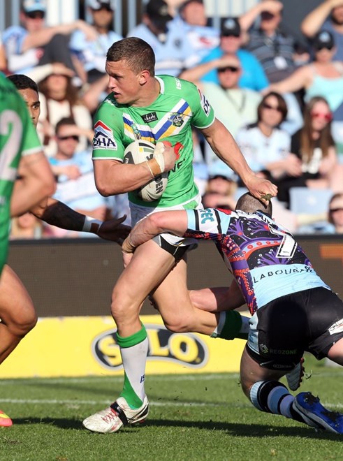 Digital Image Grant Trouville  Â© nrlphotos.com : Jack Wighton  : NRL Rugby League Round 24 - Cronulla Sharks v Canberra Raiders at Remondis Stadium Sunday the 24th of August 2014.