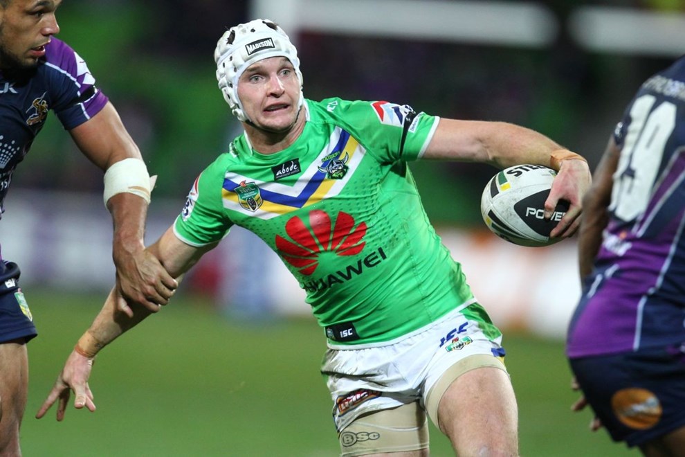 Digital Image by Ian Knight © nrlphotos.com: Jarrod Croker (Canberra Raiders) NRL, Rugby League, Round 19, Melbourne Storm v Canberra Raiders @ AAMI Park, Melbourne, VIC, Saturday July 19th, 2014. 