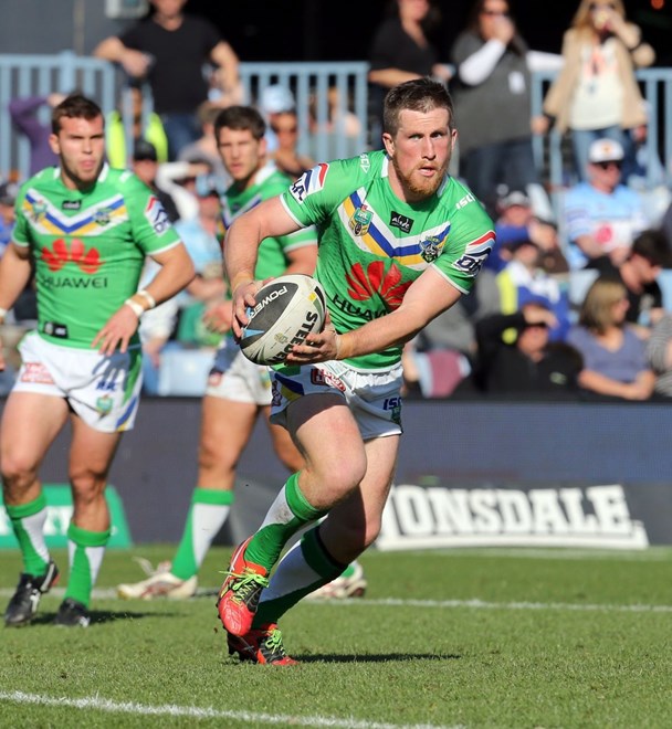 Digital Image Grant Trouville  Â© nrlphotos.com : Josh McCrone  : NRL Rugby League Round 24 - Cronulla Sharks v Canberra Raiders at Remondis Stadium Sunday the 24th of August 2014.
