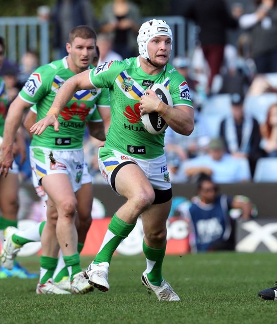 Digital Image Grant Trouville  Â© nrlphotos.com : NYC : NRL Rugby League Round 24 - Cronulla Sharks v Canberra Raiders at Remondis Stadium Sunday the 24th of August 2014.