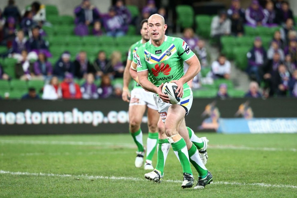 Digital Image by Brett Crockford Â© nrlphotos.com :	    Terry Campese   NRL, Rugby League, Round 19,  Melbourne Storm v  Canberra Raiders @ AAMI Park, Melbourne, VIC, Saturday 19th July, 2014. 