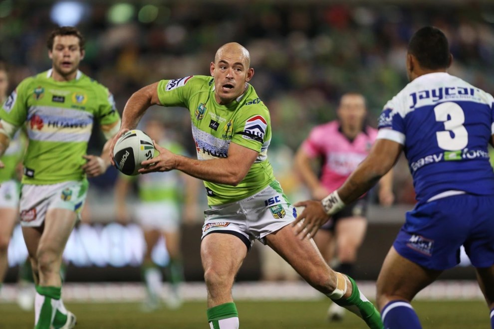 Digital Pic by Robb Cox Â© NRLPhotos.com: Terry Campese : NRL Rugby League, Canberra Raiders V Canterbury Bankstown Bulldogs at Canberra Stadium, Friday the 20th of June 2014.