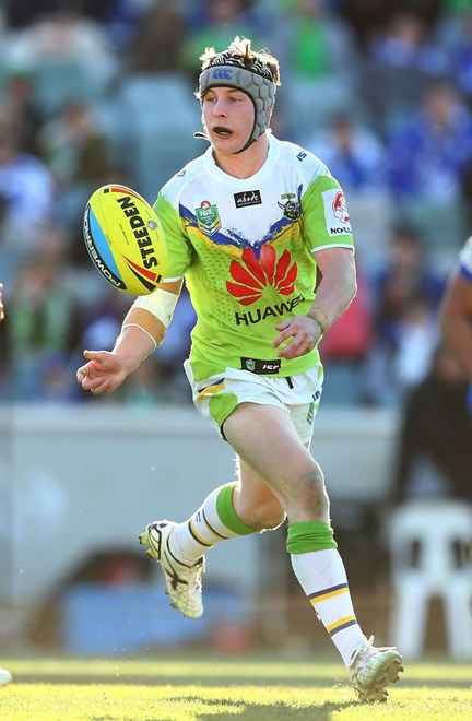 during the Holden Cup match between the Canberra Raiders and the Bulldogs at GIO Stadium on May 24, 2015 in Canberra, Australia.