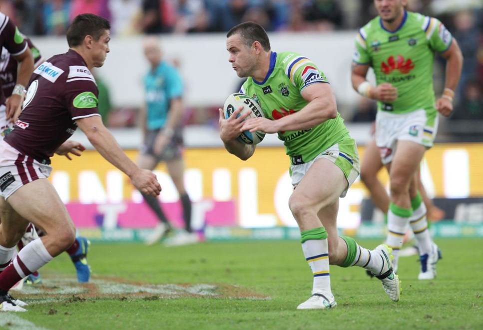 :	Digital Image by Colin Whelan copyright © nriphotos. NRL Rugby League, Manly Warringah Sea Eagles v Canberra Raiders at Lavington Sports Ground, Saturday April 4th 2015.