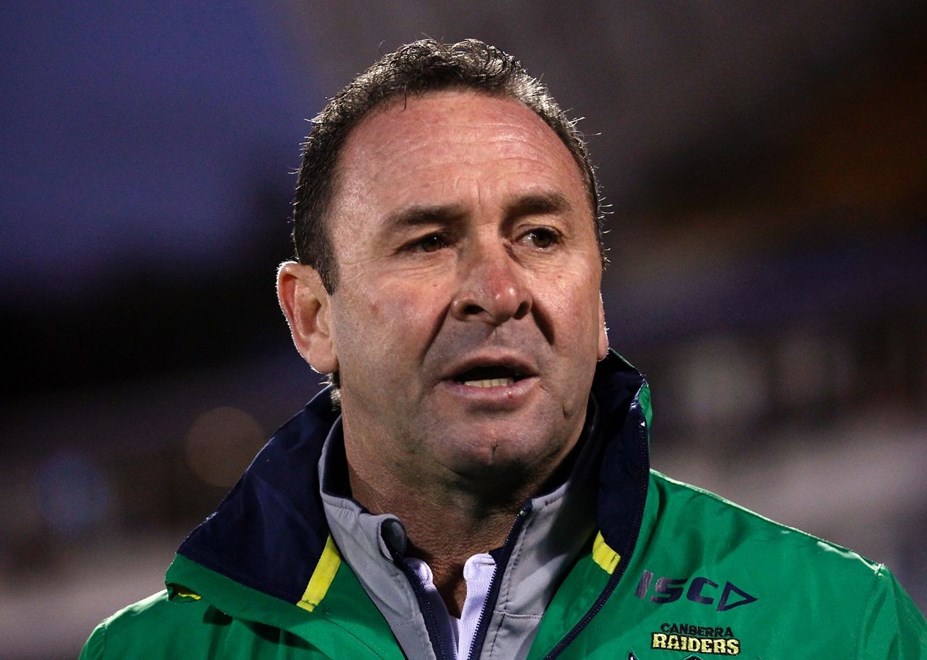 Raiders coach Ricky Stuart:           NRL Rugby League, Round 16, NZ Warriors v Canberra Raiders at Mt Smart, Saturday 27th June 2015. Digital image by Shane Wenzlick, copyright nrlphotos.com