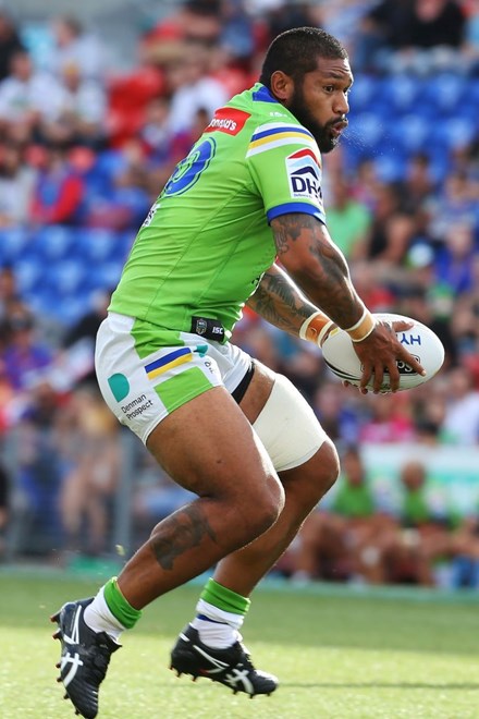 Frank Paul Nuuausala Competition - NRL Premiership Round - Round 03 Teams - Newcastle Knights V Canberra Raiders - 19th of March 2016 Venue - Hunter Stadium, Broadmeadow, Newcastle NSW Photographer - Paul Barkley