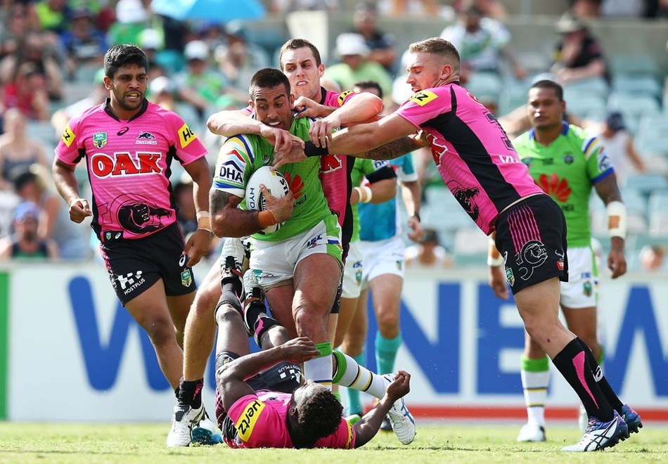 Competition - NRLRound - Round 01Teams â Raiders v PanthersDate â 5th of March 2016Venue â GIO Stadium, Canberra ACTPhotographer â Mark NolanDescription â 