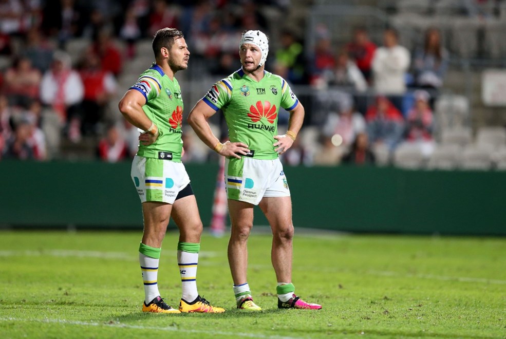 Competition - NRL Premiership.Teams - St George Illawarra Dragons v Canberra Raiders.Round - Round 10. Indigenous Round.Date - Thursday 12th of May 2016.Venue - WIN Jubillee Oval Kogarah, Sydney.Photographer â Grant Trouville Â© NRL Photos.Description - #NRLIndigenous