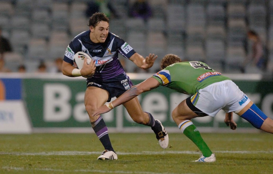 : NRL Rugby League Round 02, Caberra v Storm @ Canberra Stadium, March. Digital image by Mark Graham © Action Photographics
