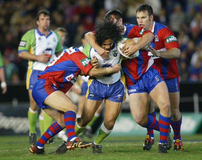 Ruben Wiki:     NRL Rugby League, Telstra Cup Round 22, Newcastle Knights v Canberra Raiders at EnergyAustralia Stadium, Saturday August 7th , 2004. Digital image by Colin Whelan © Action Photographics