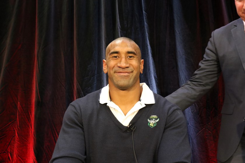 Sia Soliola after shaving his hair for charity.