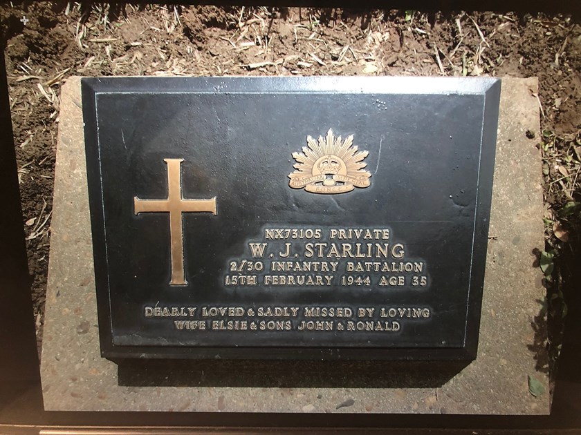 William John Starling's grave in Thailand.