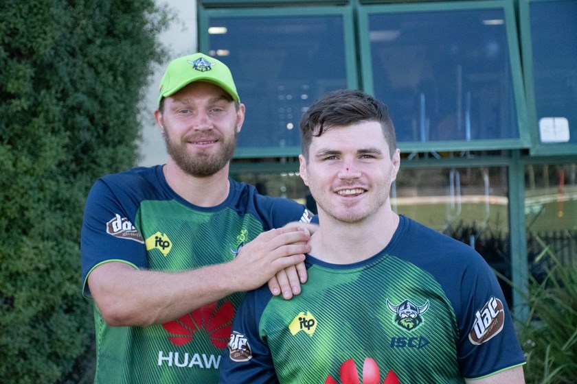 John Bateman and Elliott Whitehead in Canberra.