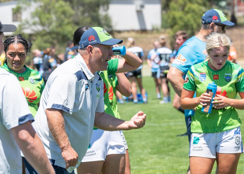 Canberra Raiders Tarsha Gale Cup Coach John Hawke
