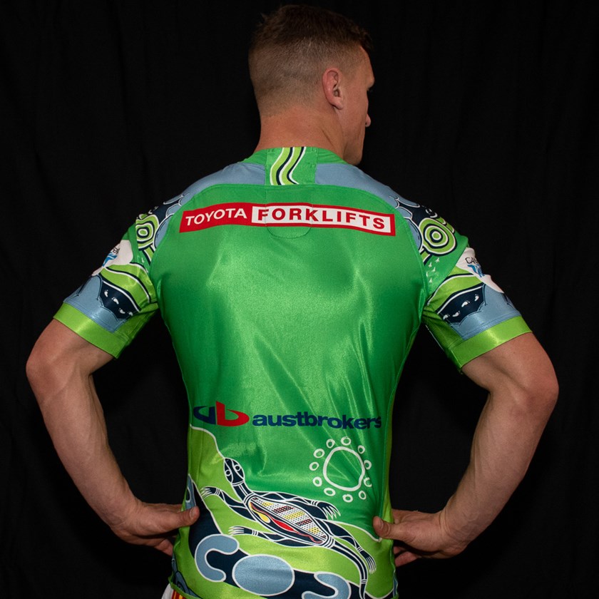 The goanna represents Jack Wighton's mob, the Wiradjuri Nation