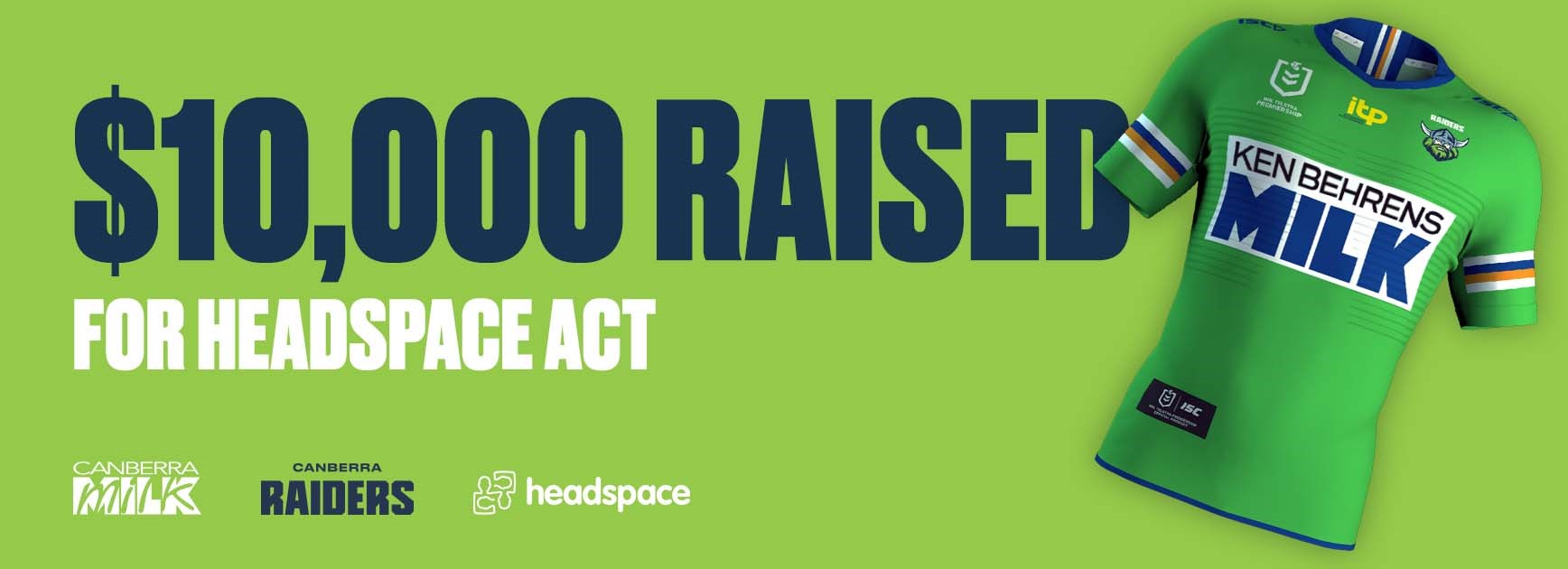 Raiders and Canberra Milk raise $10,000 for headspace